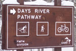 Days River Pathway Michigan Trails Sign